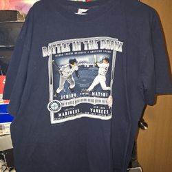 2003 Showdown in Seattle - Ichiro Vs. Matsui - Vintage MLB Player T-Shirt (XL)
