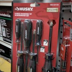 HUSKY 6 - PIECE DIAMOND TIP SCREWDRIVER SET 