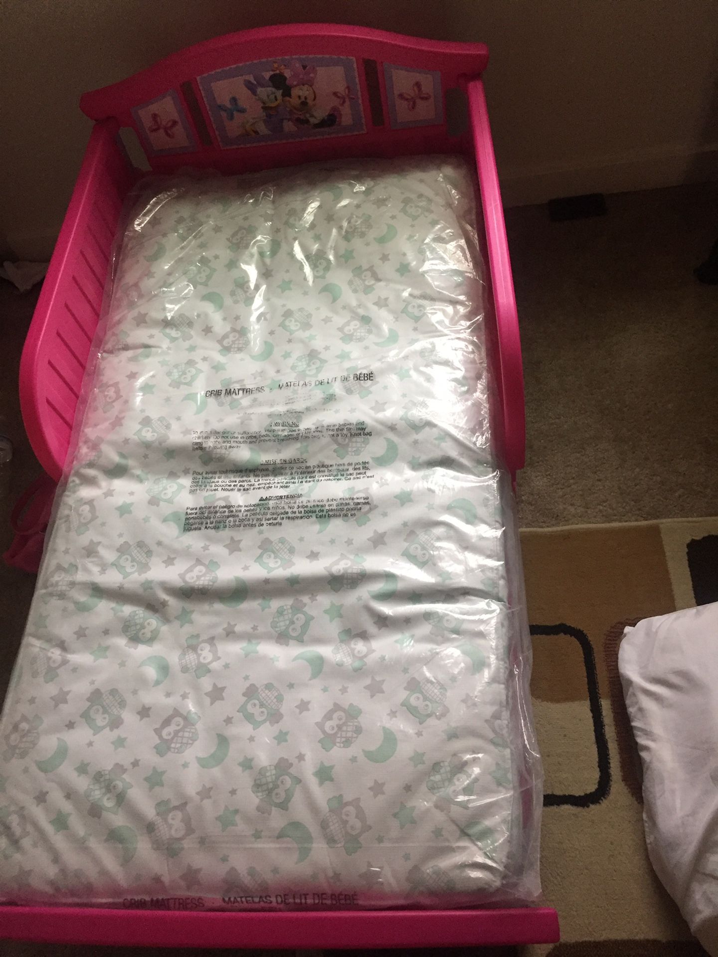 Minnie Mouse Toddler Bed & Mattress