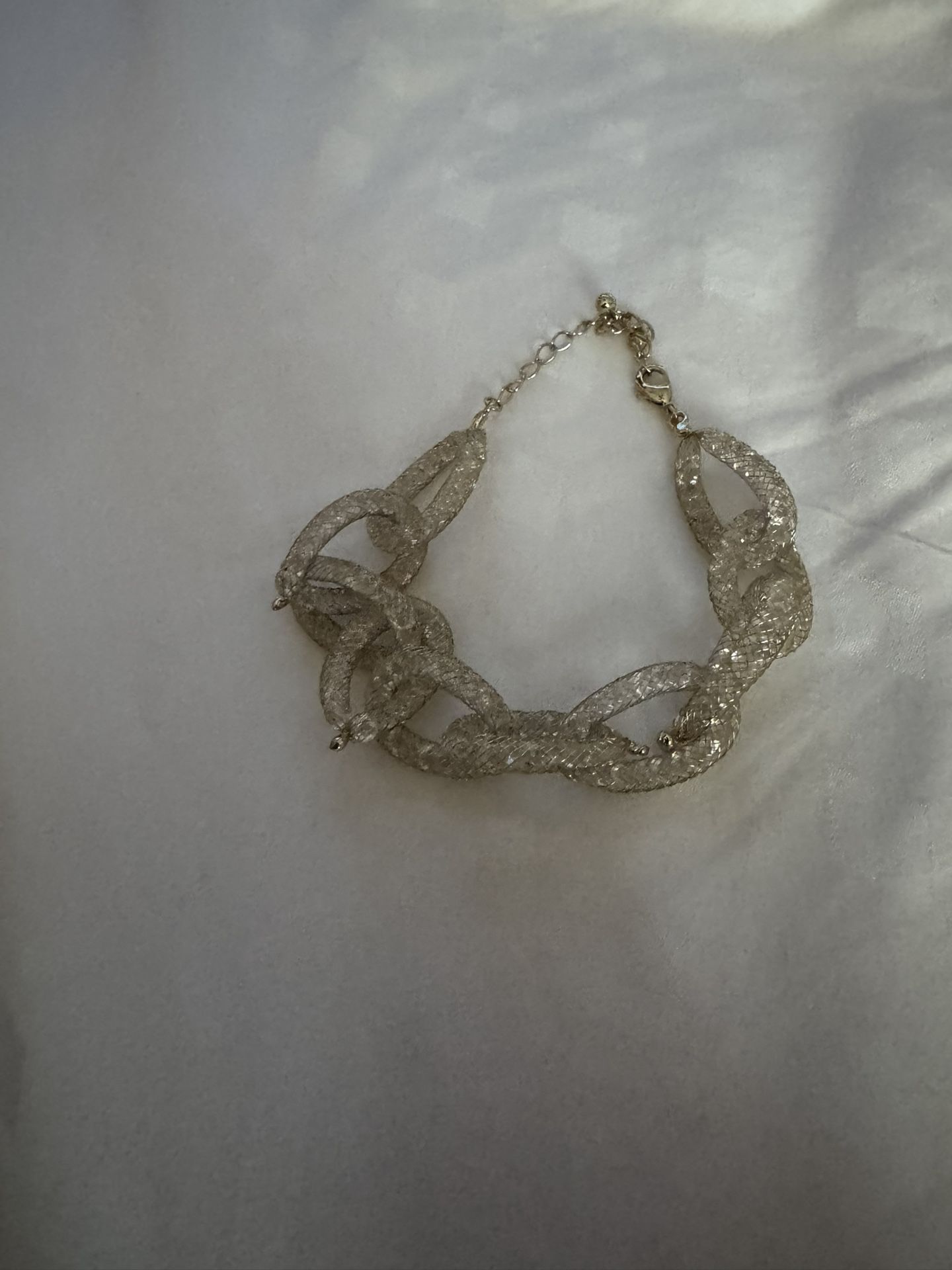 crystal chain gold bracelet.