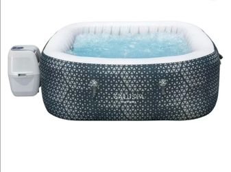 SaluSpa Monterey AirJet Outdoor Inflatable Square Hot Tub 4-6 Person with Pump #P08411