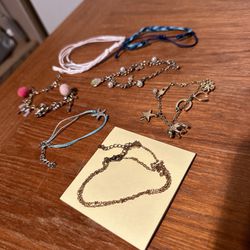 Bracelets Charms Girls/Teens Lot Of 7