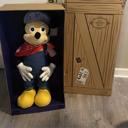 New Disney Vault 3 FOOT Mickey Mouse Engineer Plush Limited Edition