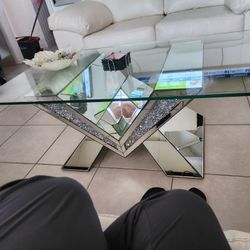 Coffee Table De Vidrio Y Espejo