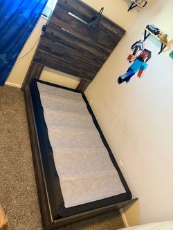 Twin rustic bed frame