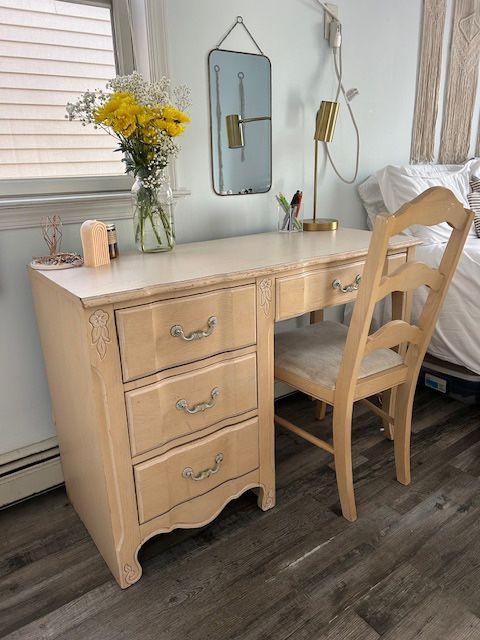 Light Wood Desk + Matching Chair