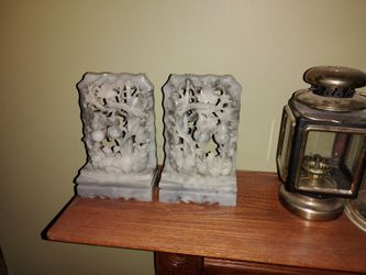 Antique Jade Bookends