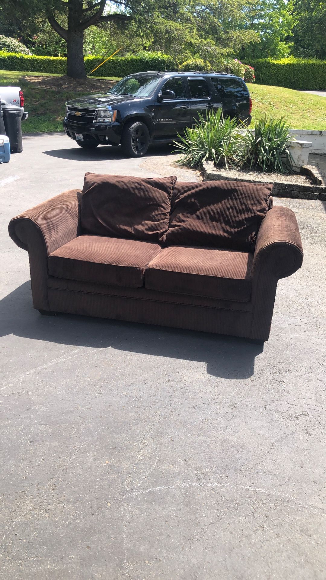 2 Brown Comfy Sofa Set!