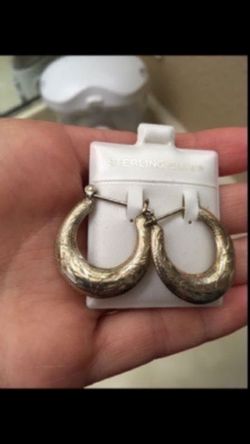 Sterling silver hoop earrings