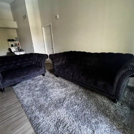 Sofa Black Velvet
