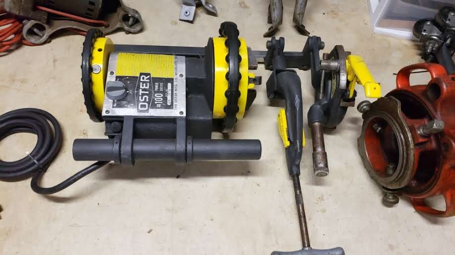 Oster 100 Power Drive Pipe Threader With Tripod Stand