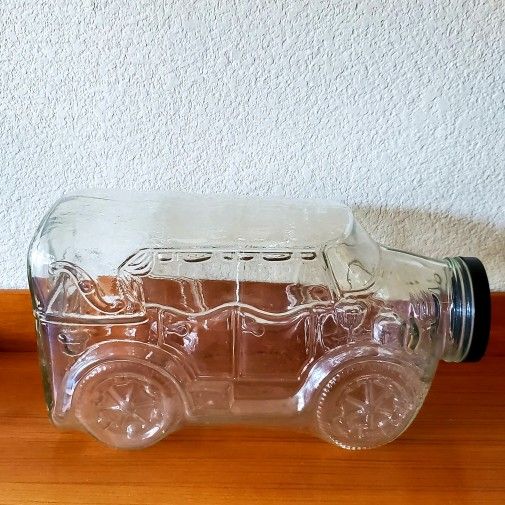 Vintage King B Jerky Advertisement Glass Jar