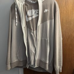 Beige Nike Tracksuit