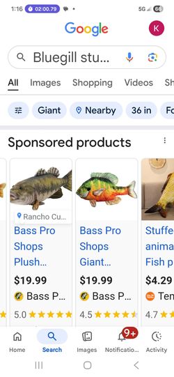 Bluegill and catfish stuft animal