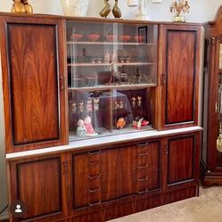 Beautiful Rosewood Hutch- 2 pieces