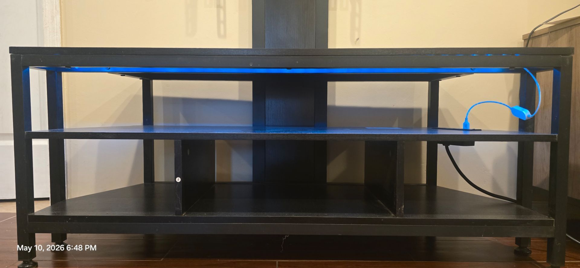 TV stand with mount and LED light