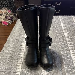 Black Leather Boots For Girl