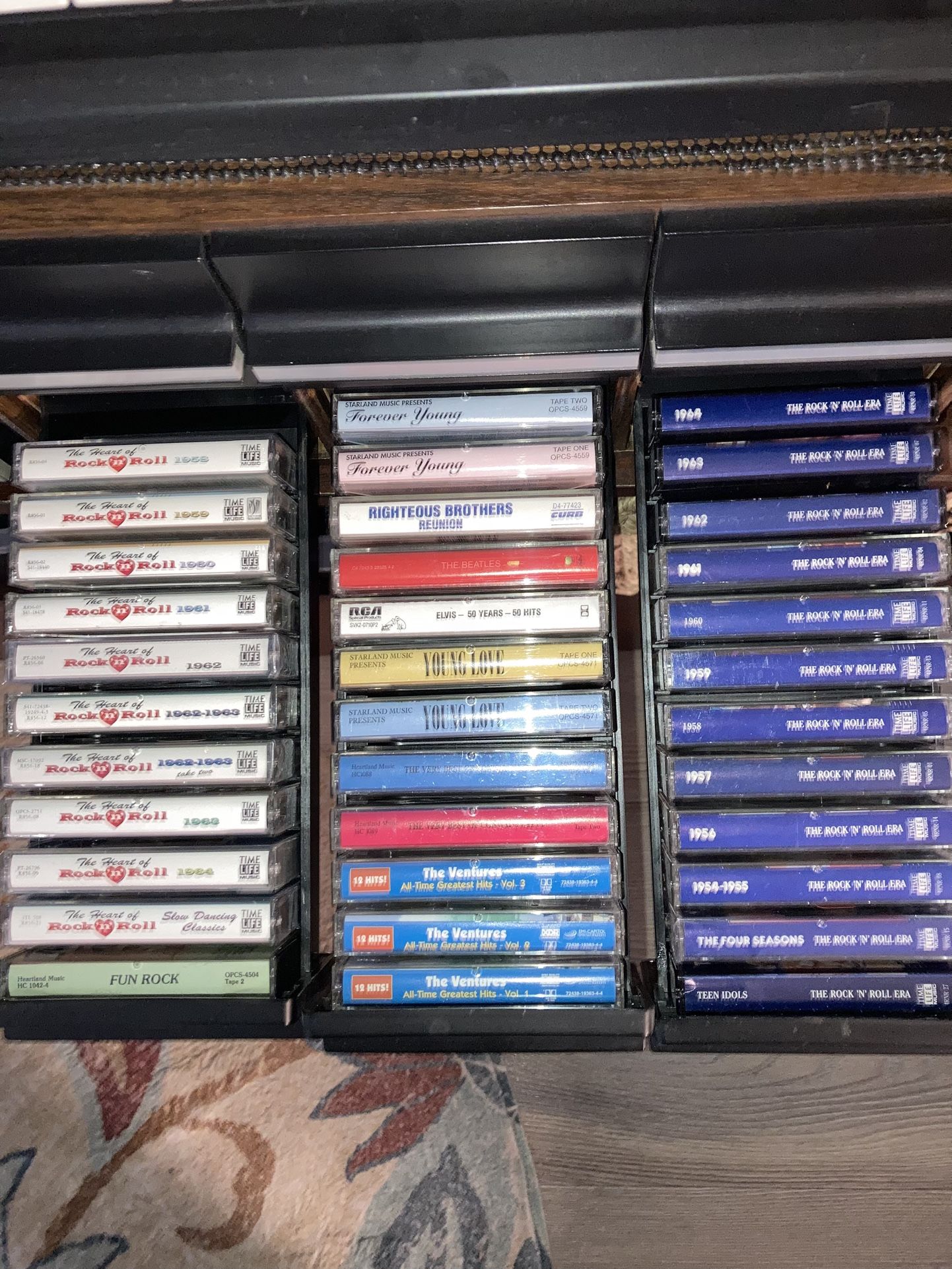 Oldies Cassettes and Cabinet