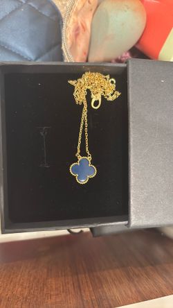 Van Cleef Blue Motif Necklace 