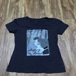 Disney Sleeping Beauty Aurora T-shirt Womens size Medium short sleeve charcoal s