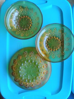 Vintage Amber Bowl Set