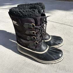 Men’s Sorel 1964 PAC Nylon Snow Boots Size 9 Black