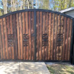 Iron and wood gate