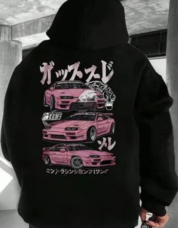 Black Xl Cotton Tokyo Drift Shirt