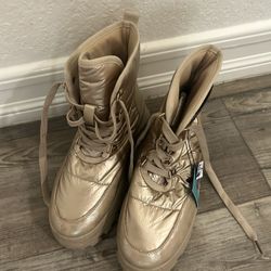 Gold BeBe Designer Women’s Boots Brand New