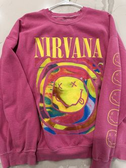 Urban Outfitters Pink Nirvana Sweatshirt Size Small/medium