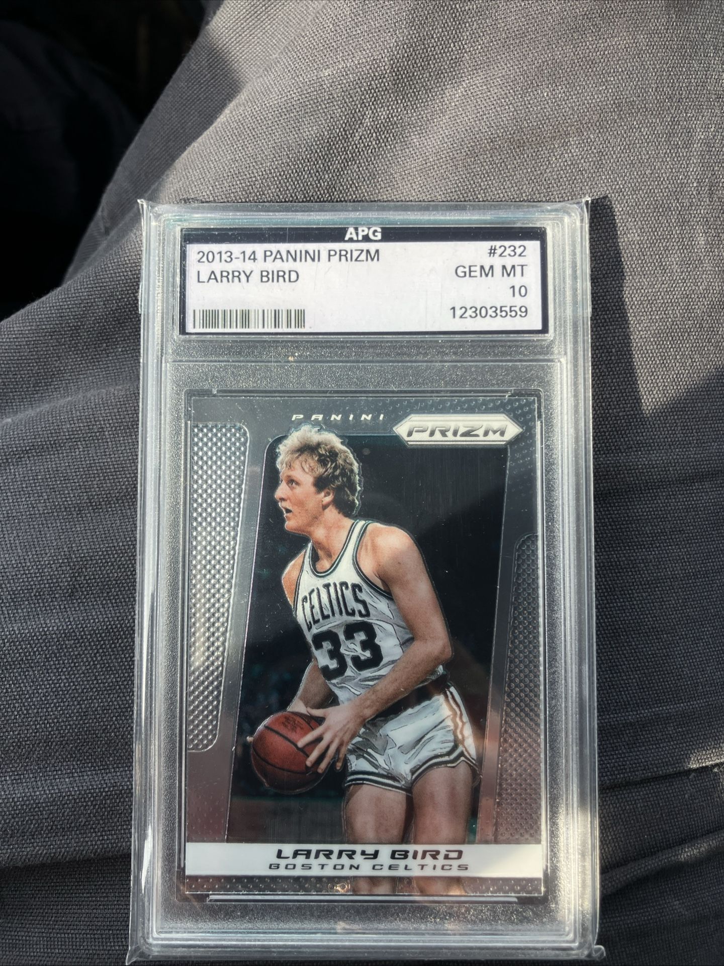 2013-2014 Larry Bird Panini prizm Gem Mint Graded 10 Card