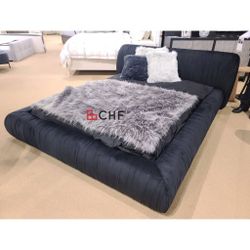 Fabric Queen  / Eastern King Size Bed Frame  - Mattress Sold Separately 