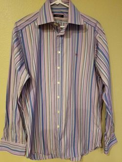 Mens Designer Burberry dress shirt exc condition sz