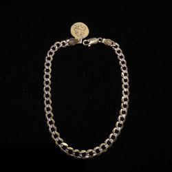 Flat Curved bracelet 14k Gold 