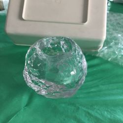 Ball Shaped Hand Blown Glass Votive Candle Holders