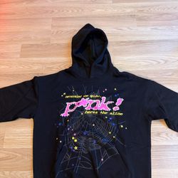 Sp5der Pink Hoodie ‘black’