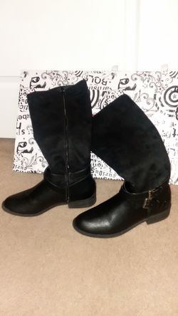 Suede and leather boots