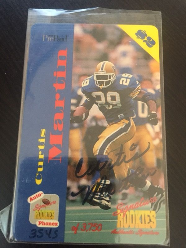 Curtis Martin phone card