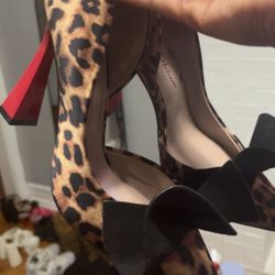 Red And Black Cheetah Print Heels