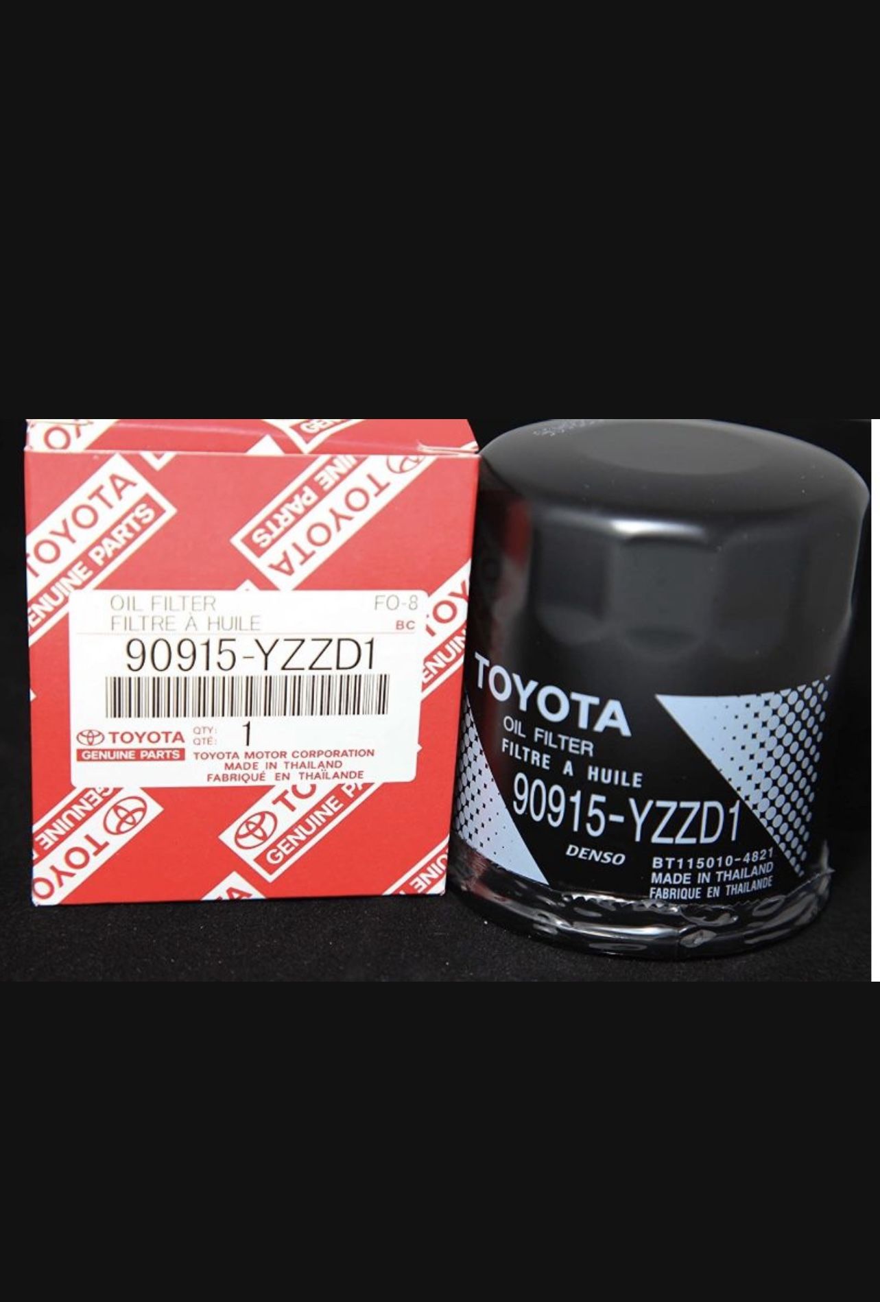 Toyota Black Oil Filters With Crush Washer