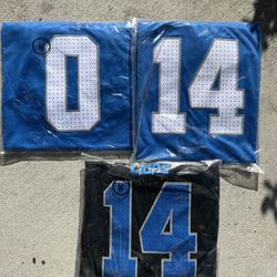Detroit Lions NFL Jerseys Jahnyr Gibbs Amon Ra St Brown Blue Black #0 #14