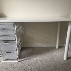 Elfa Desk with 4 Drawers