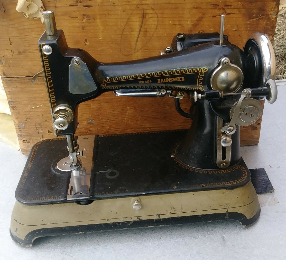 Wards Brunswick Antique sewing machine