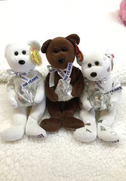Ty beanie Hershey Kiss bear set of 3 mint with mint tags