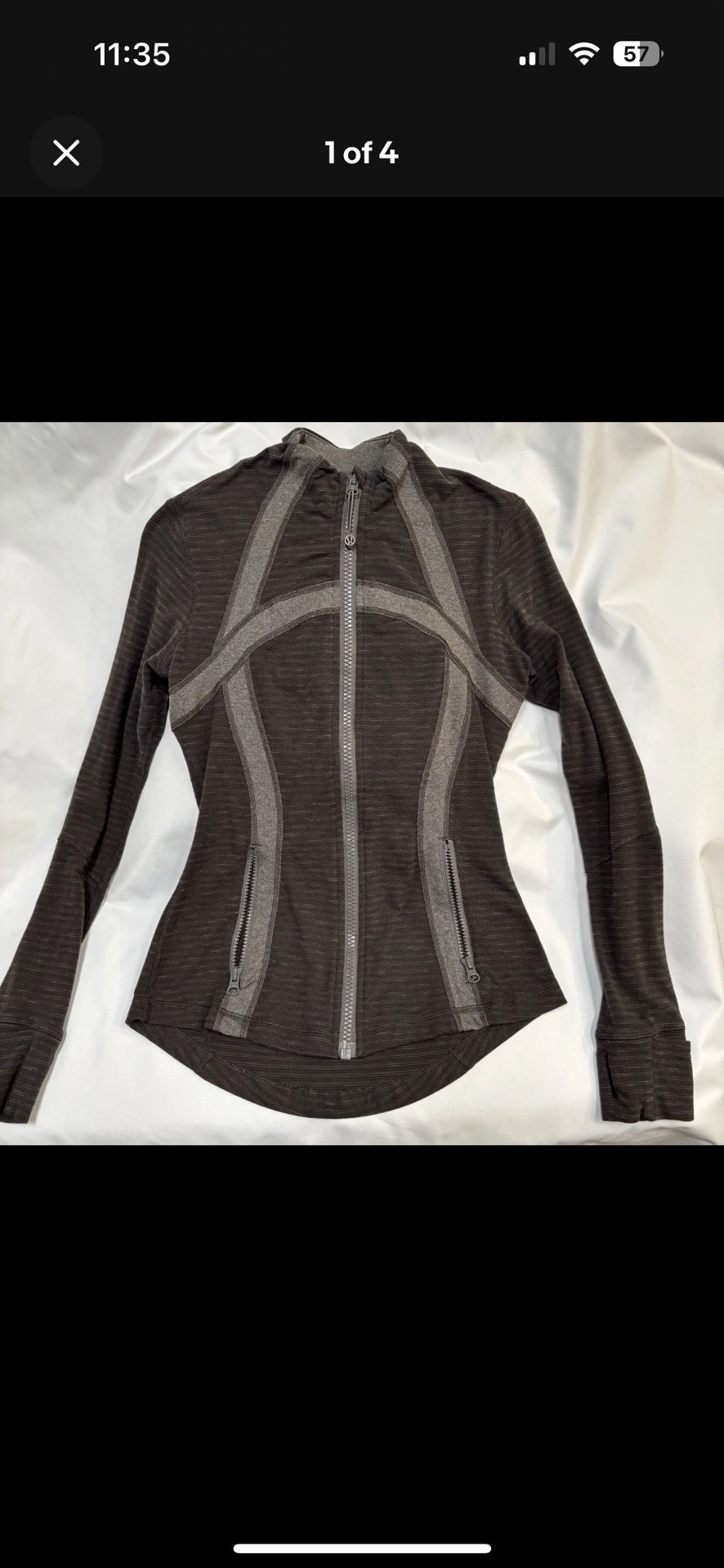 Lululemon Black/Dark Grey Define Jacket Zip-Up