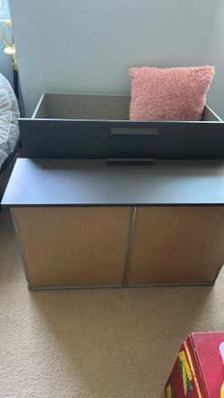 IKEA Brimnes full storage bed grey