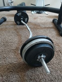 70 + lb EZ Curl Barbell Weight Set