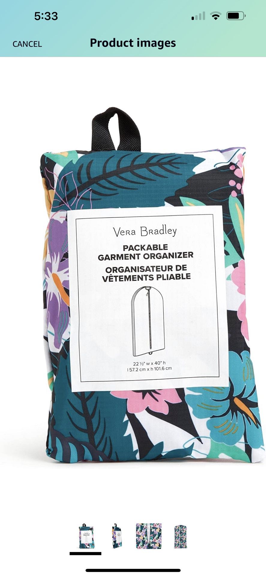 Vera Bradley Garment Bag
