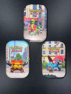 Pokemon mini tin - 3 for $60.00