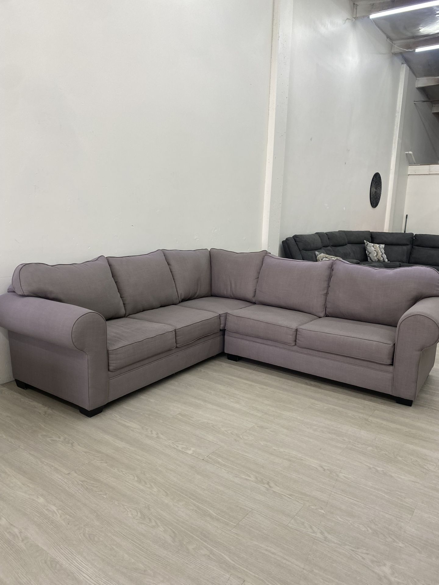 Grey L sectional couch
